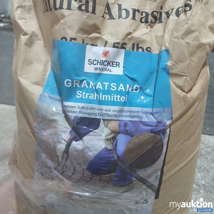 Artikel Nr. 468654 Artikel Nr. 468654: GARNET Schicker Mineral Granatsand Strahlmittel 25 kg beschädigt Inhalt weniger