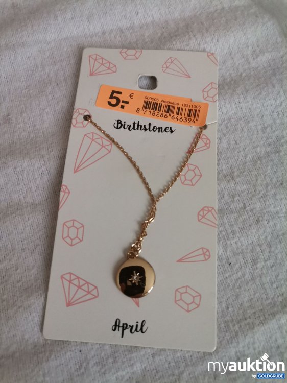 Artikel Nr. 689654: Geburtstagsstein Halskette 