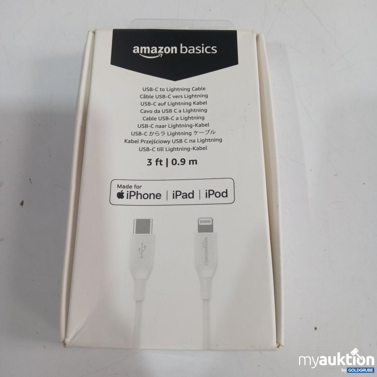 Artikel Nr. 906654 Artikel Nr. 906654: Amazon Basics USB-C to Lightning Cable 0,9m