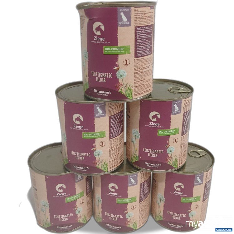 Artikel Nr. 986654: Hermanns Hundefutter Ziege 6x800g
