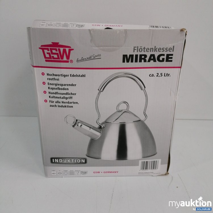 Artikel Nr. 832655 Artikel Nr. 832655: GSW Flötenkessel Mirage Induktion 2.5L