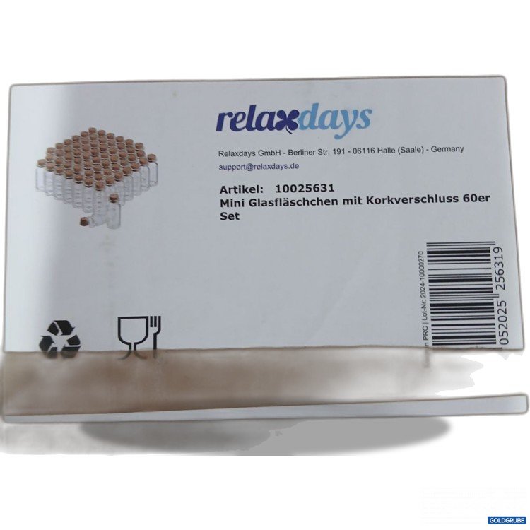 Artikel Nr. 921655: relaxdays Mini Glasfläschchen mit Korkverschluss Set