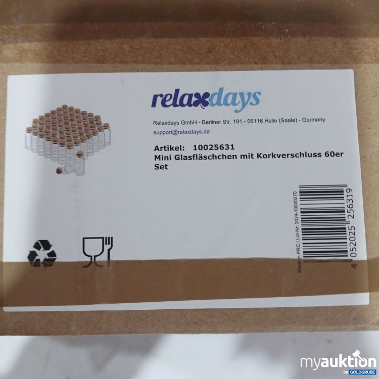 Artikel Nr. 921655: relaxdays Mini Glasfläschchen mit Korkverschluss Set