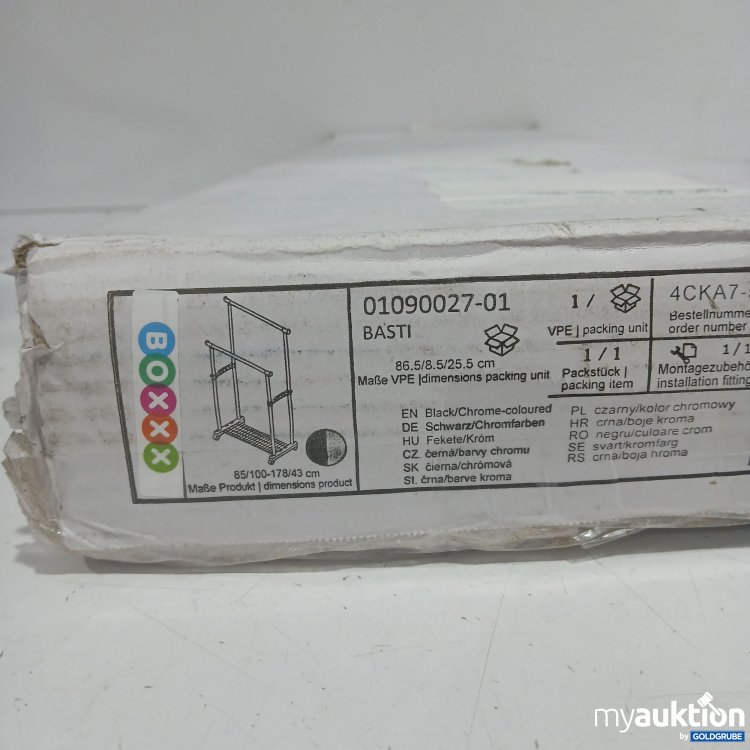Artikel Nr. 951655: Boxxx Bast Kleiderwagen 01090027-01 schwarz/chromefarben