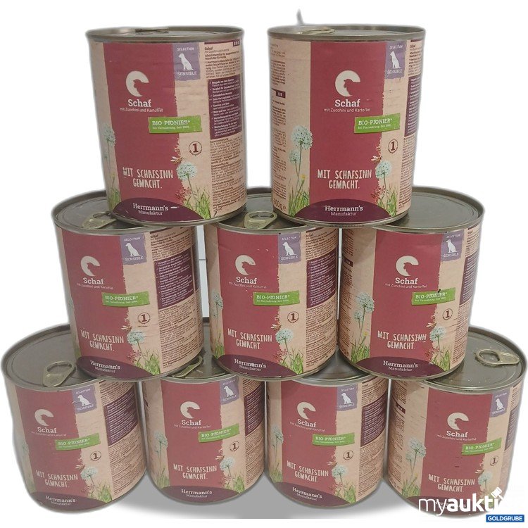 Artikel Nr. 986655: Hermann's Manufaktur Hundefutter Schaf 9x800g 