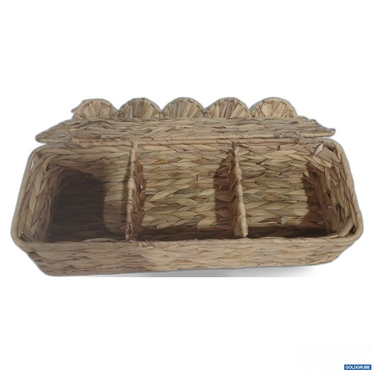 Artikel Nr. 465656 Artikel Nr. 465656: geflochtene Aufbewahrungsbox mit 3 Fächern ca. 42x15cm