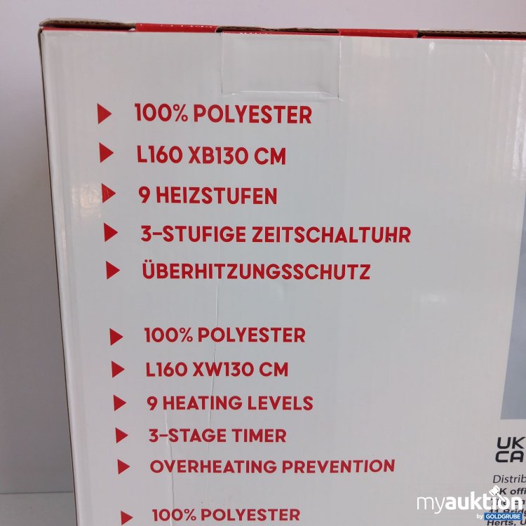 Artikel Nr. 814656 Artikel Nr. 814656: Java Wellness doppelte Heizdecke