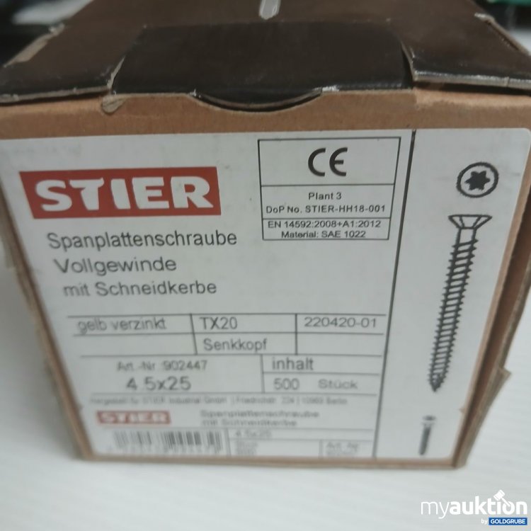 Artikel Nr. 922656 Artikel Nr. 922656: STIER Spanplattenschraube Vollgewinde TX20 4.5x25 500 Stück