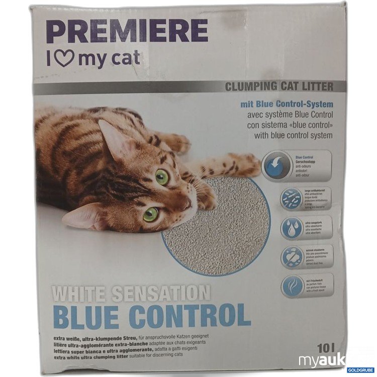 Artikel Nr. 978656: PREMIERE Clumping Cat Litter White Sensation Blue Control 10l