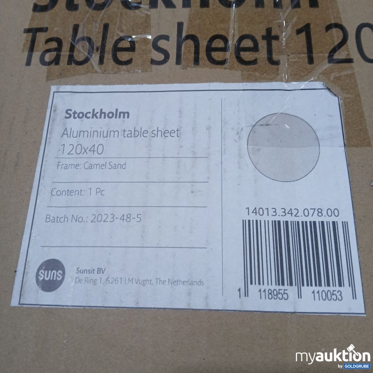 Artikel Nr. 951657: Suns Stockholm Aluminium Table Sheet 120x40 Camel Sand 