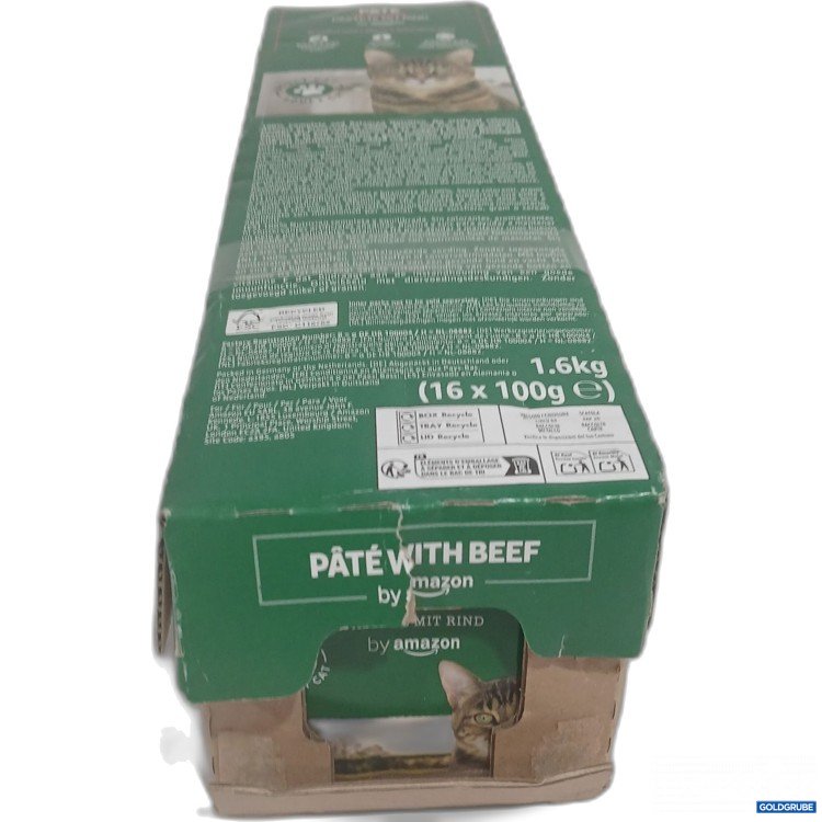 Artikel Nr. 986657: Amazon Katzenfutter Pastete mit Rind 16x100g 