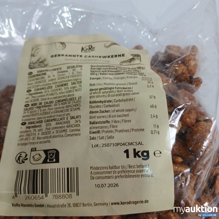 Artikel Nr. 957658: KoRo Gebrante Cashewkerne 1kg 