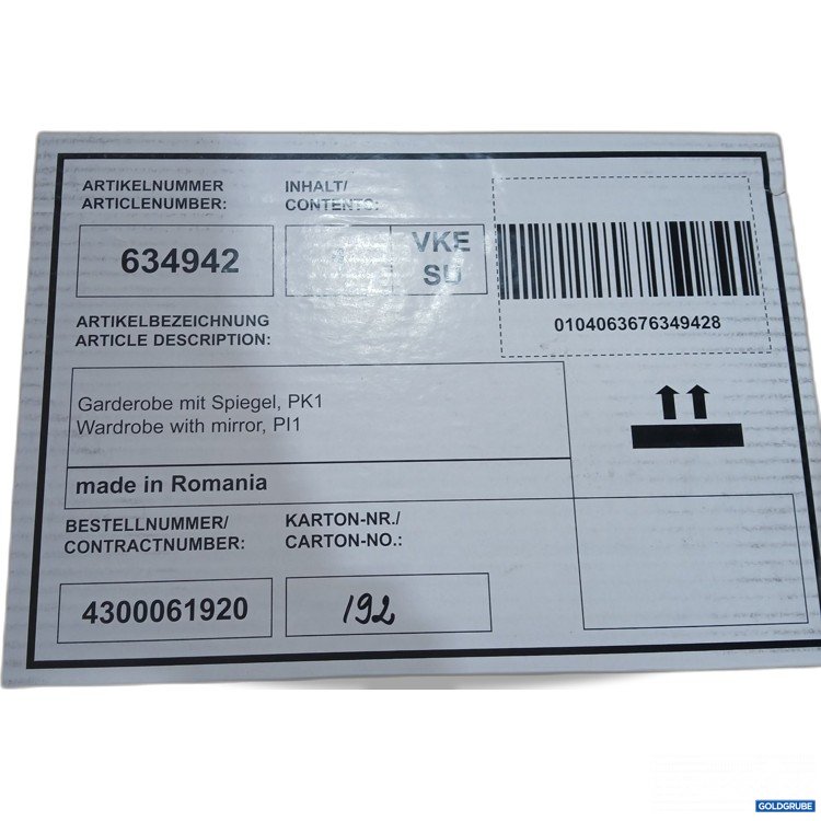 Artikel Nr. 888659 Artikel Nr. 888659: Garderobe mit Spiegel PK1 634942