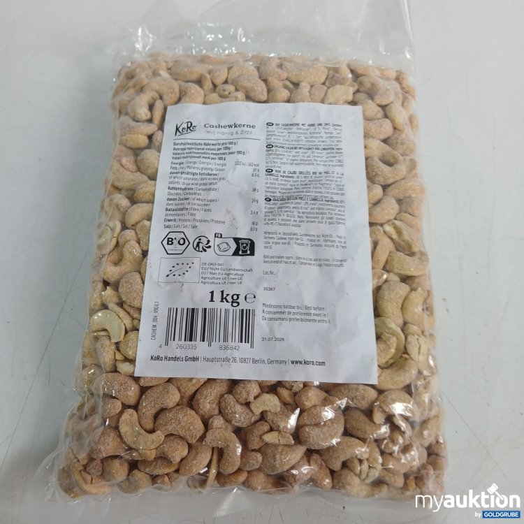 Artikel Nr. 957659: KoRo Cashewkerne mit Honig &Zimt 1kg 