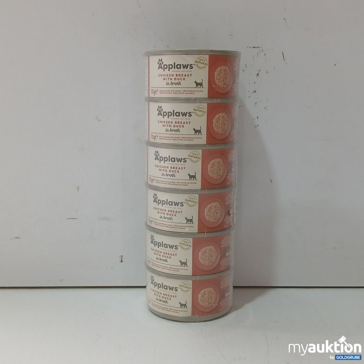 Artikel Nr. 970659: Applaws Catfood Chickenbreast with Duck in Broth 6×70g