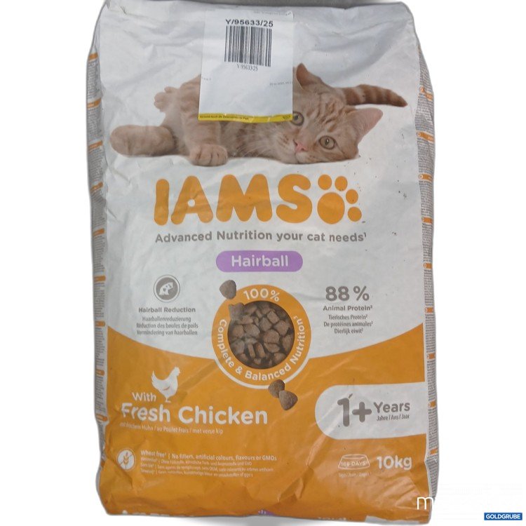 Artikel Nr. 995659: Iams Hairball Trockenfutter Katze fresh chicken 10kg