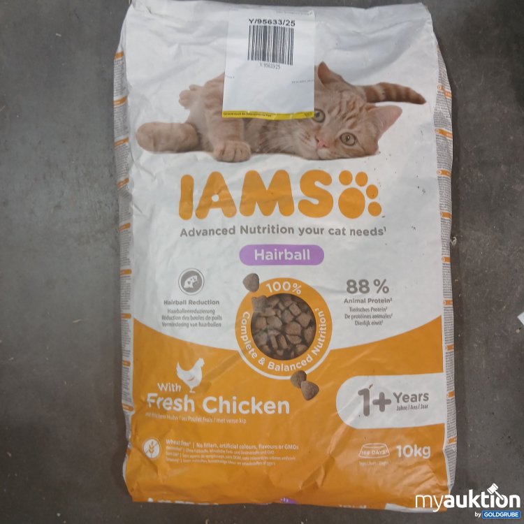 Artikel Nr. 995659: Iams Hairball Trockenfutter Katze fresh chicken 10kg