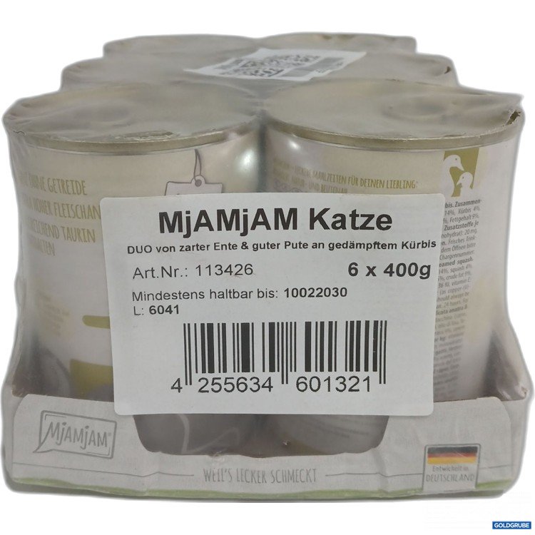 Artikel Nr. 996659: Mjamjam Katzenfutter Duo von zarter Ente & guter Pute 6x400g 