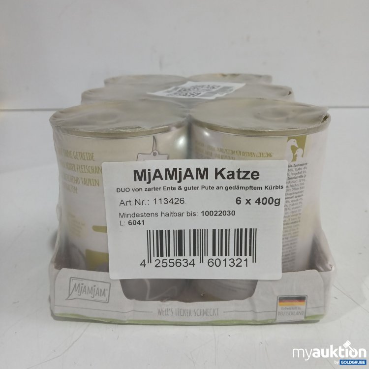 Artikel Nr. 996659: Mjamjam Katzenfutter Duo von zarter Ente & guter Pute 6x400g 