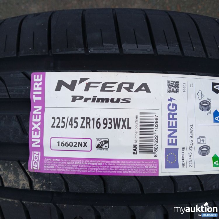 Artikel Nr. 442660: Nexen N'Fera Primus 225/45 ZR16 93WXL