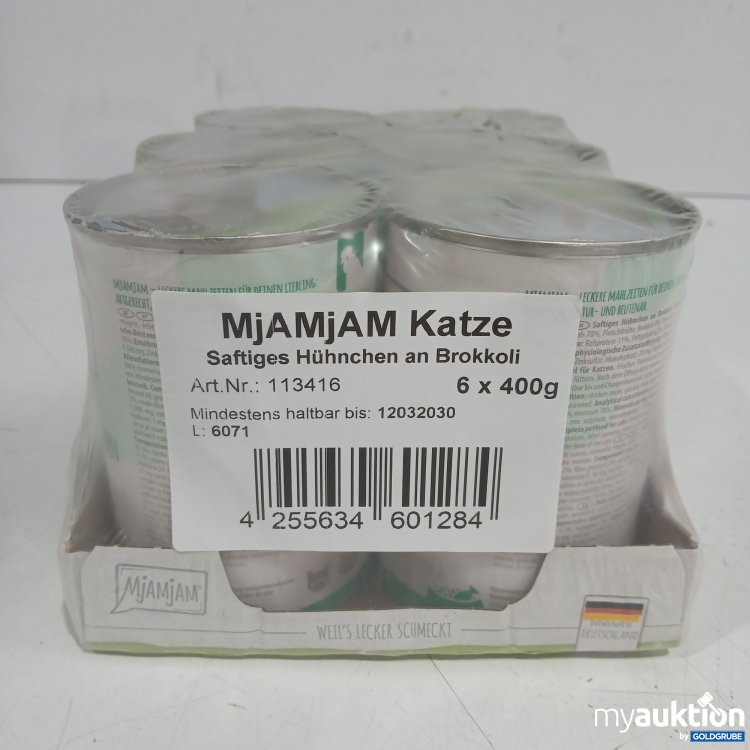 Artikel Nr. 996660: Mjamjam Katzenfutter saftiges Hühnchen an Brokkoli 6x400g  