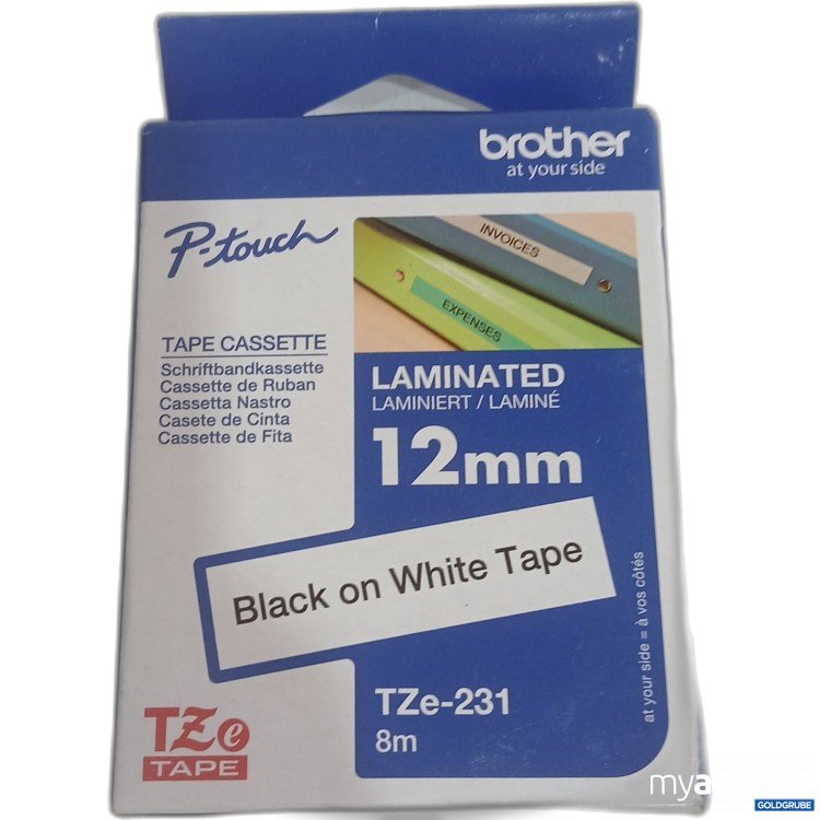 Artikel Nr. 444661: Brother P-touch Black on white Tape 12mm TZe-231 8m 