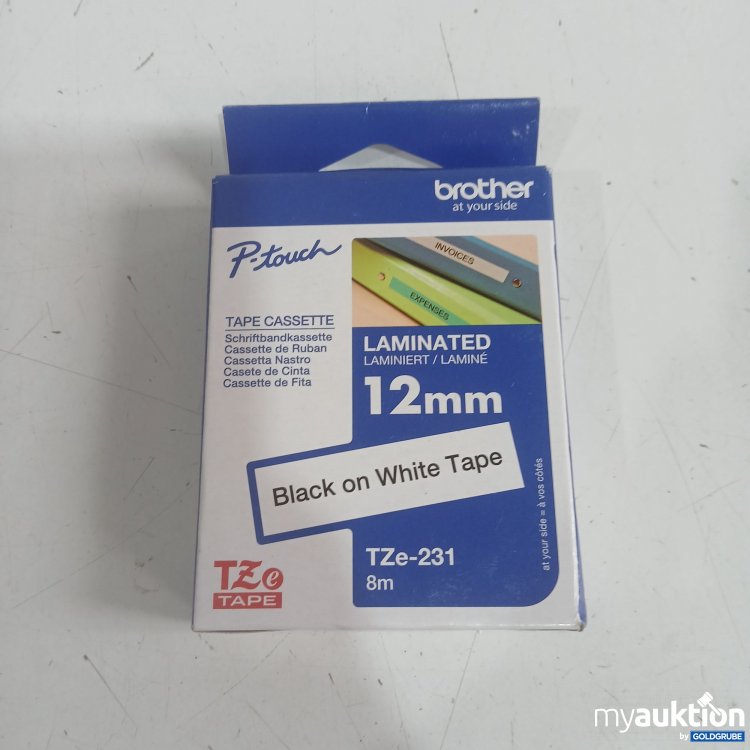 Artikel Nr. 444661: Brother P-touch Black on white Tape 12mm TZe-231 8m 