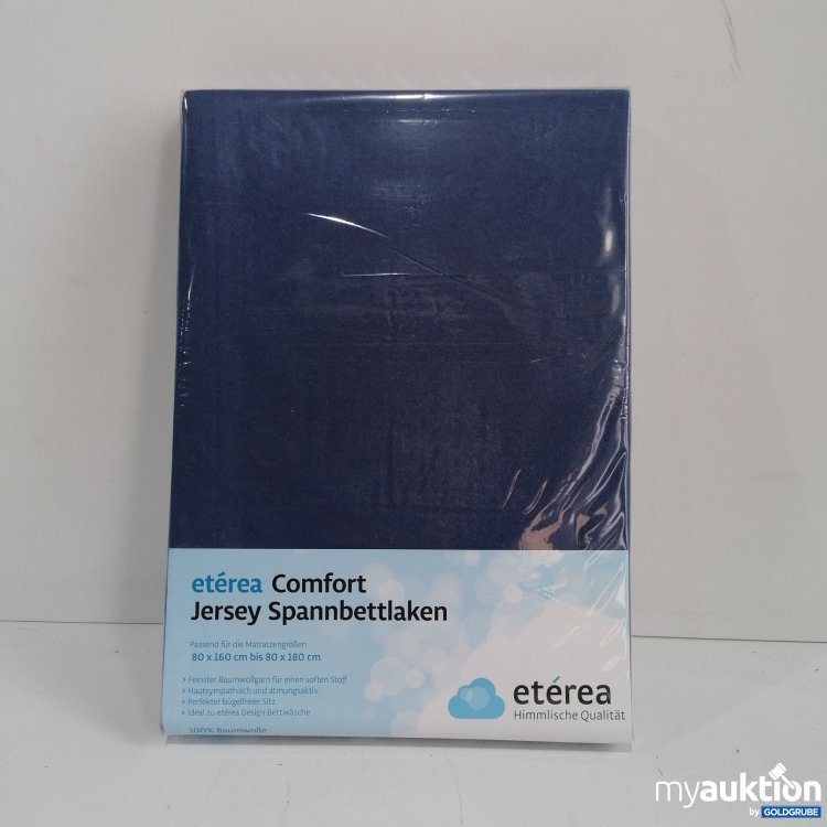 Artikel Nr. 832661 Artikel Nr. 832661: Eterea Jersey Spannbettlaken 80x160 cm bis 80x180 cm, blau