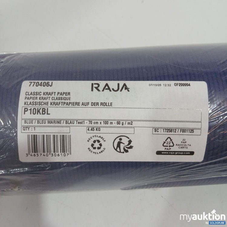 Artikel Nr. 969661 Artikel Nr. 969661: Raja Klassisches Kraftpapier auf der Rolle blau 70cm x 100m