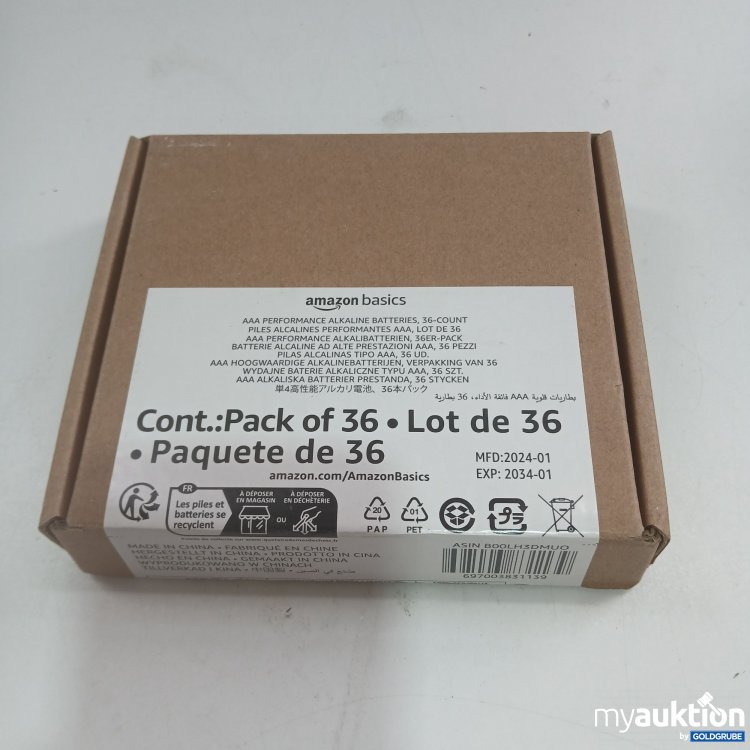 Artikel Nr. 844662 Artikel Nr. 844662: Amazon Basics AAA Alkalibatterien 36 Stück