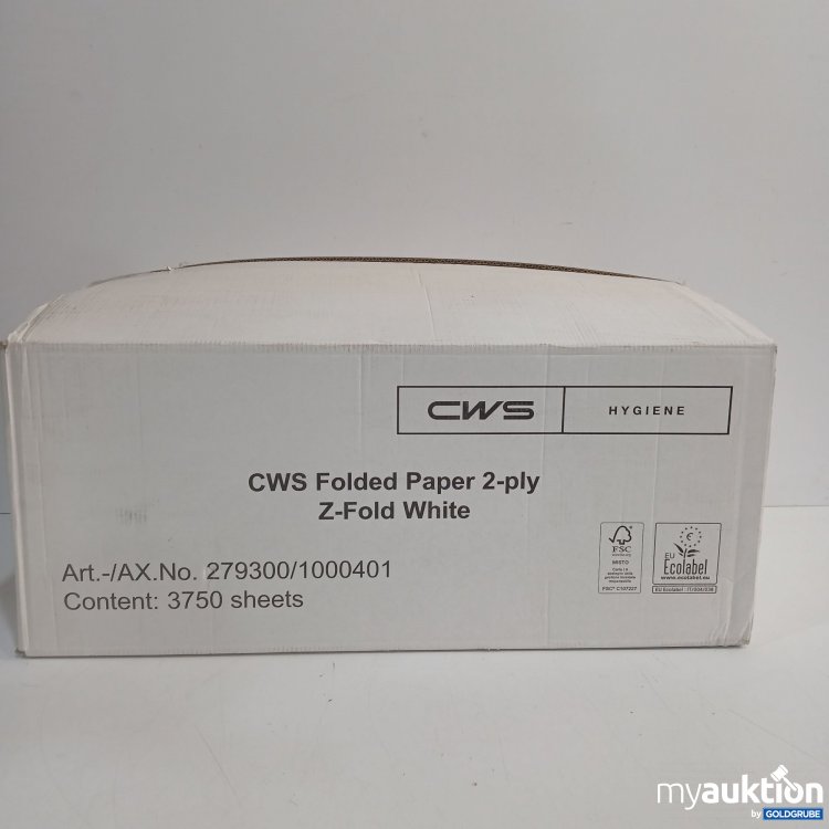 Artikel Nr. 888662 Artikel Nr. 888662: CWS Folded Paper 2-ply Z-Fold white 3750Sheets