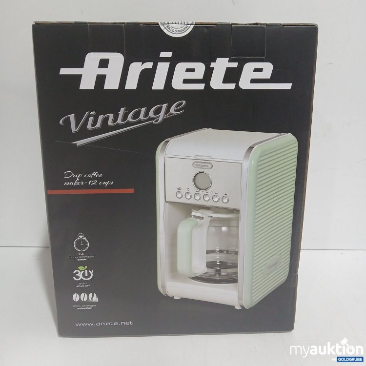 Artikel Nr. 890662: Ariete Vintage Drip Coffee Maker - 12 Cups cream/green 