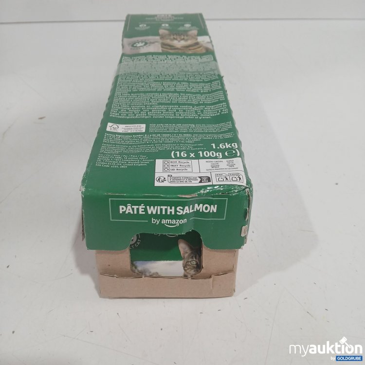 Artikel Nr. 986662: Amazon Katzenfutter Pastete mit Lachs 16x100g 