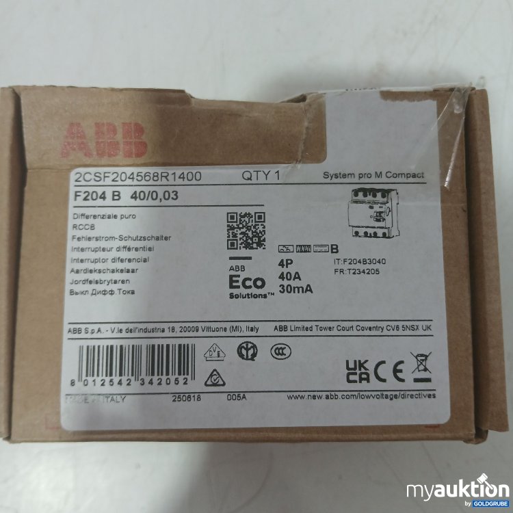Artikel Nr. 993662 Artikel Nr. 993662: ABB 2CSF204568R1400 F204 B Fehlerstrom-Schutzschalter