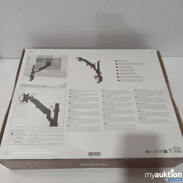 Artikel Nr. 447663 Artikel Nr. 447663: hama Fullmotion Monitor Arm für 35 Zoll