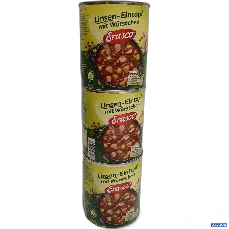 Artikel Nr. 950664: Erasco Linsen-Eintopf mit Würstchen 3×750ml
