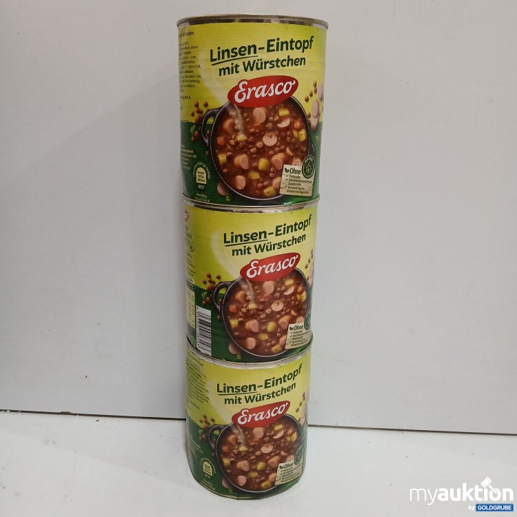 Artikel Nr. 950664: Erasco Linsen-Eintopf mit Würstchen 3×750ml