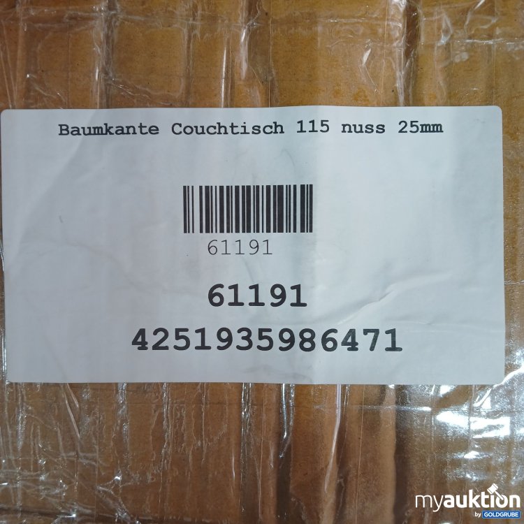 Artikel Nr. 440665: Baumkante Couchtisch 115 Nuss 25mm 61191