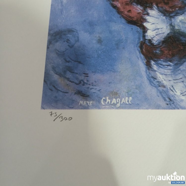 Artikel Nr. 465665 Artikel Nr. 465665: Marc Chagall Kunstdruck handsigniert 75/300 Gesamtgröße ca. 70x50cm