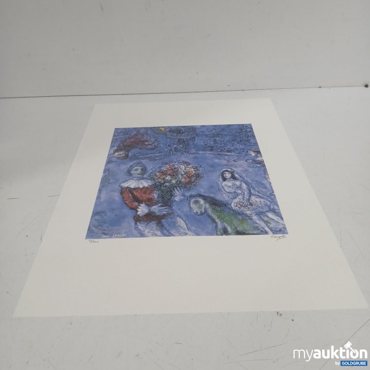 Artikel Nr. 465665 Artikel Nr. 465665: Marc Chagall Kunstdruck handsigniert 75/300 Gesamtgröße ca. 70x50cm