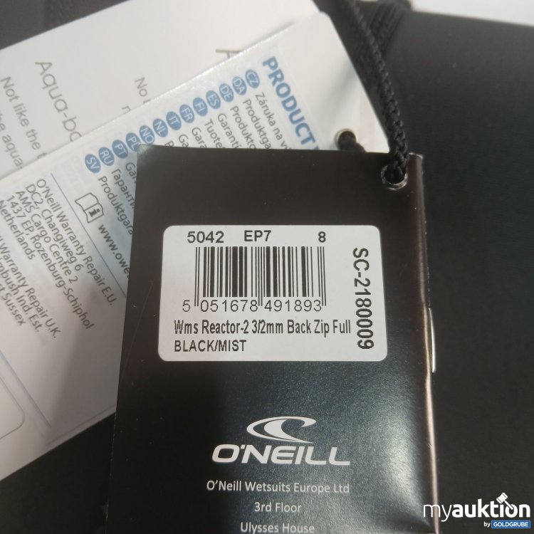 Artikel Nr. 477665: O'Neill Wetsuit Reactor-2 3/2 mm Back Zip Full Black/Mist