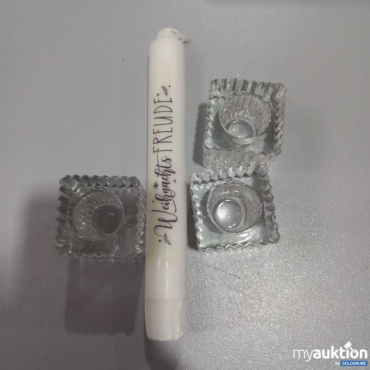 Artikel Nr. 384666 Artikel Nr. 384666: Weihnachtskerze mit 3 Kernzenhaltern