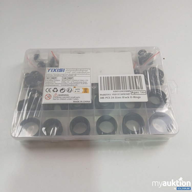 Artikel Nr. 825666 Artikel Nr. 825666: 385Pcs 25 Sizes Black O-Rings