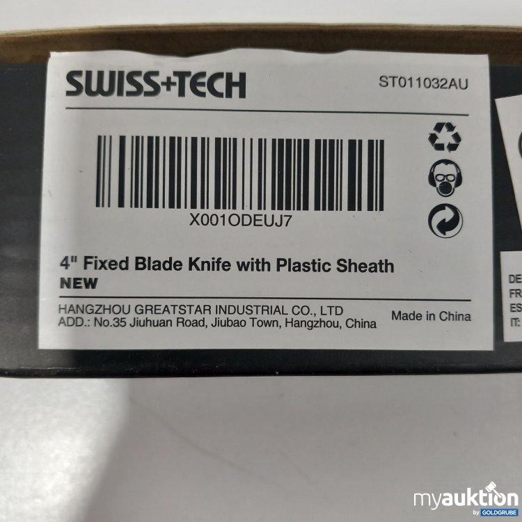 Artikel Nr. 868666 Artikel Nr. 868666: Swiss+Tech STO11032A Fixed Blade Knife