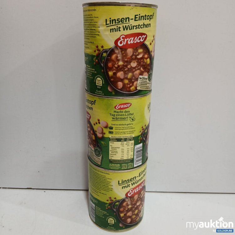 Artikel Nr. 950666: Erasco Linsen-Eintopf mit Würstchen 3×750ml