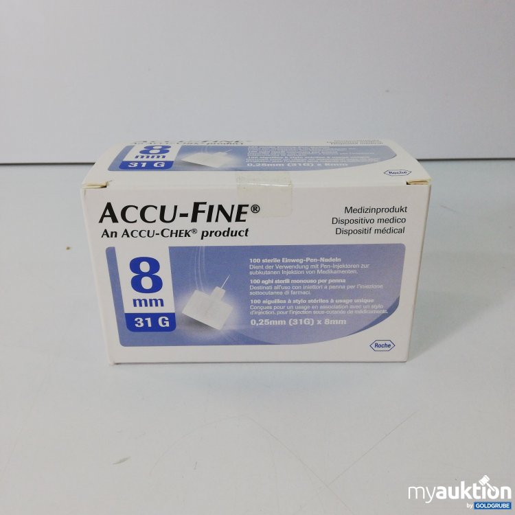 Artikel Nr. 792667 Artikel Nr. 792667: Accu-Fine 100 sterile Einweg-Pen-Nadeln 8mm 31g