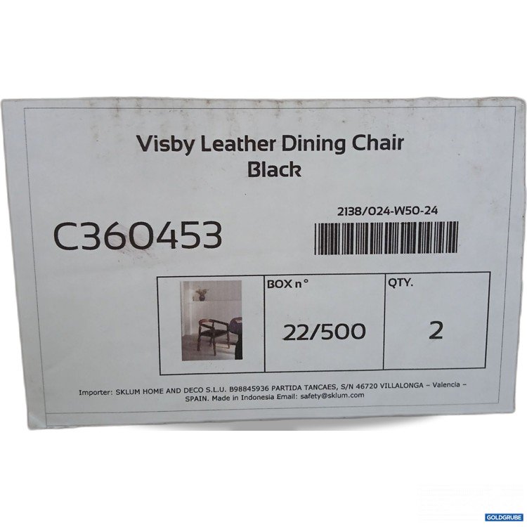 Artikel Nr. 971667: Sklum Visby Leather Dining Chair Black C360453