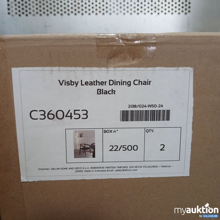 Artikel Nr. 971667: Sklum Visby Leather Dining Chair Black C360453