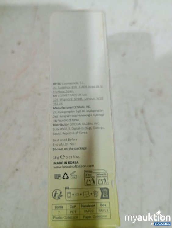 Artikel Nr. 980667: Beauty of Joseon Matte Sun Stick Mugwort + Camelia 18 g
