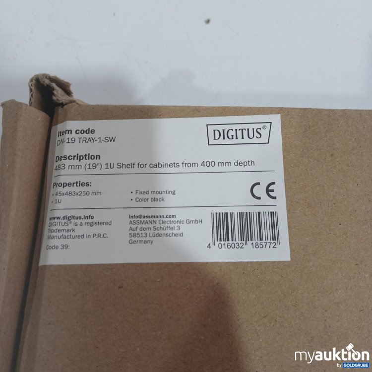 Artikel Nr. 972668: Digitus 483mm 1U shelf for cabinets from 400mm depth 